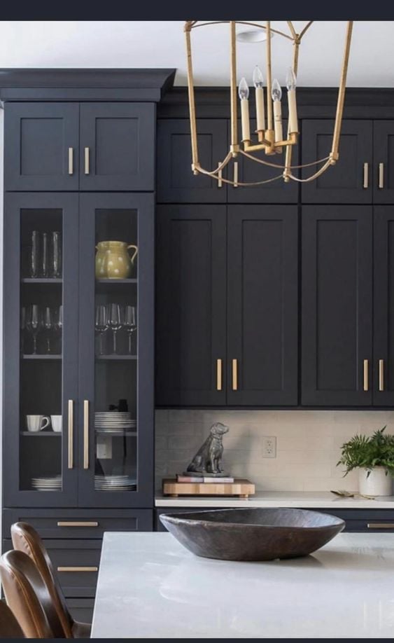 navy kitchen, dark blue kitchen - Choosing the best colors for your kitchen cabinets can be a daunting task, but with a little bit of guidance, you can create a space that is both functional and stylish.