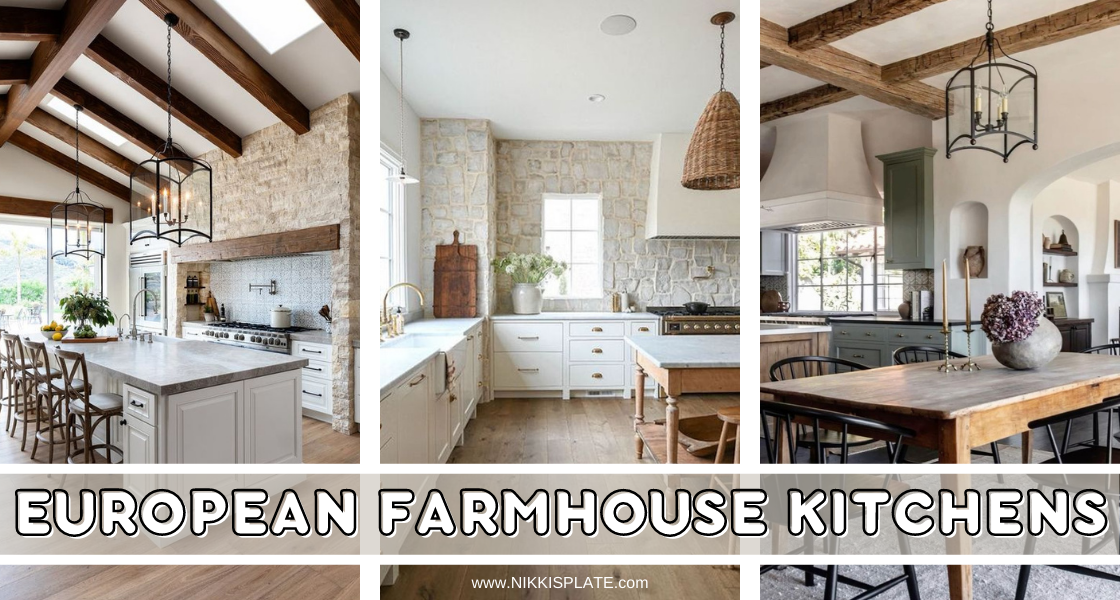 Simple & Functional European Farmhouse Style Kitchen Decor Ideas - Open  Doors Open Hearts