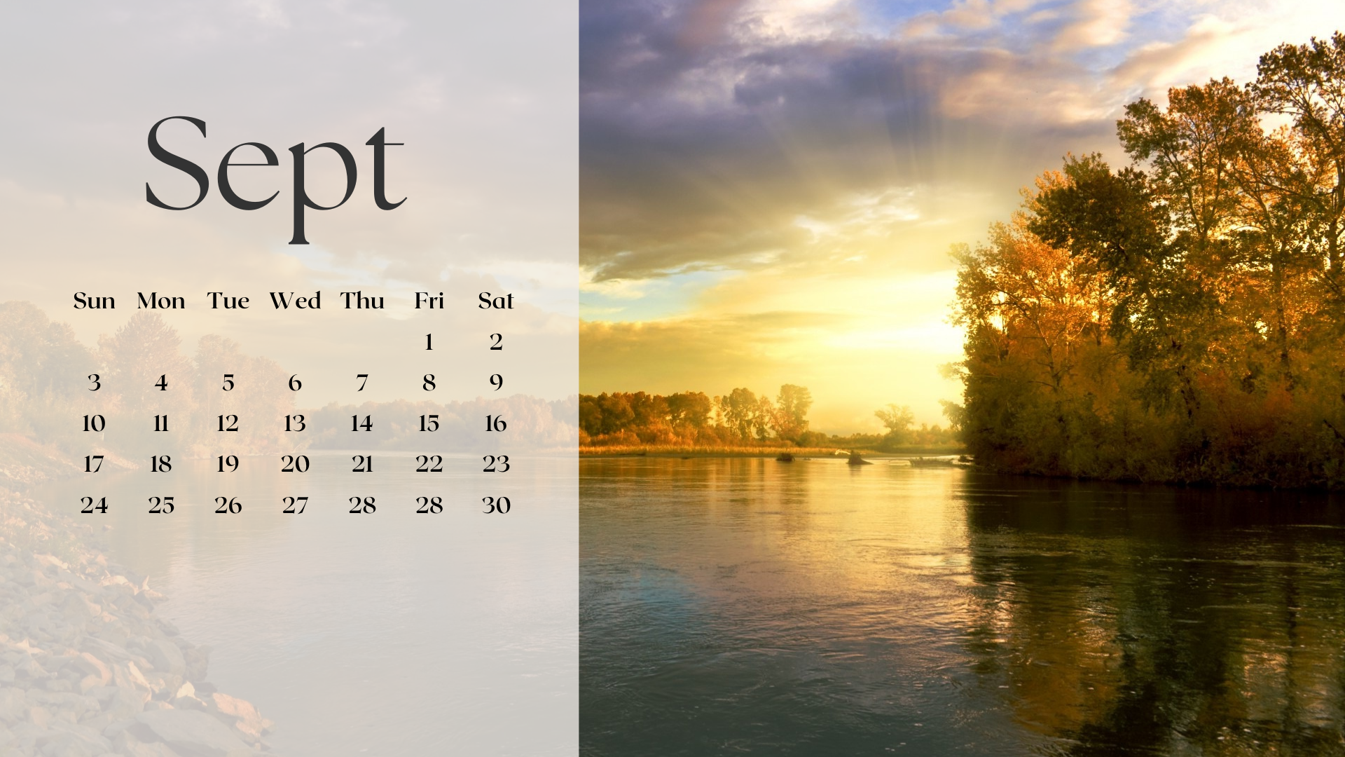 September 2023 desktop calendar backgrounds;  Here are your free August backgrounds for computers and laptops. Tech freebies for this month!