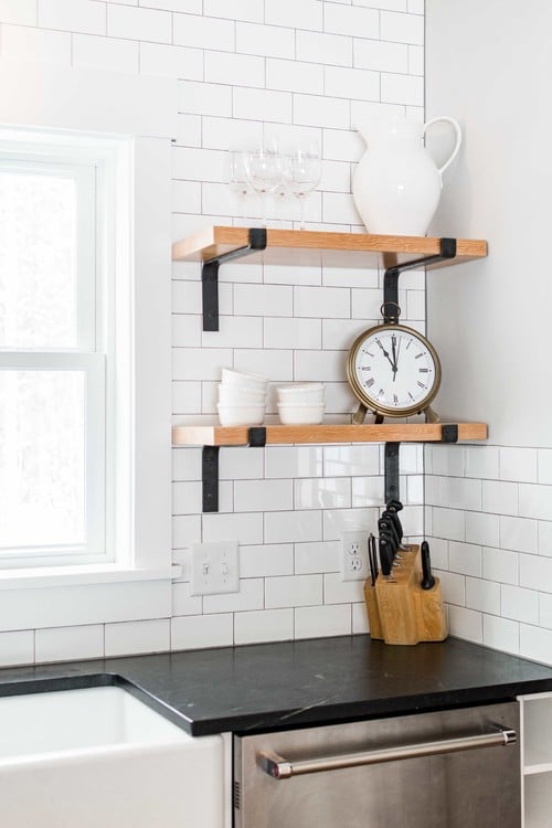 White Cabinets Black Countertops Kitchen Ideas: