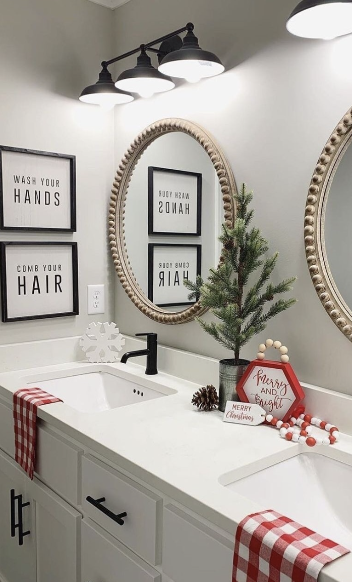 30 Christmas Bathroom Decor Ideas to Try This Season - Get into the festive spirit with these Christmas bathroom decor ideas! Discover unique and budget-friendly tips to transform your bathroom into a winter wonderland, bringing all the Christmas cheer right into your home!