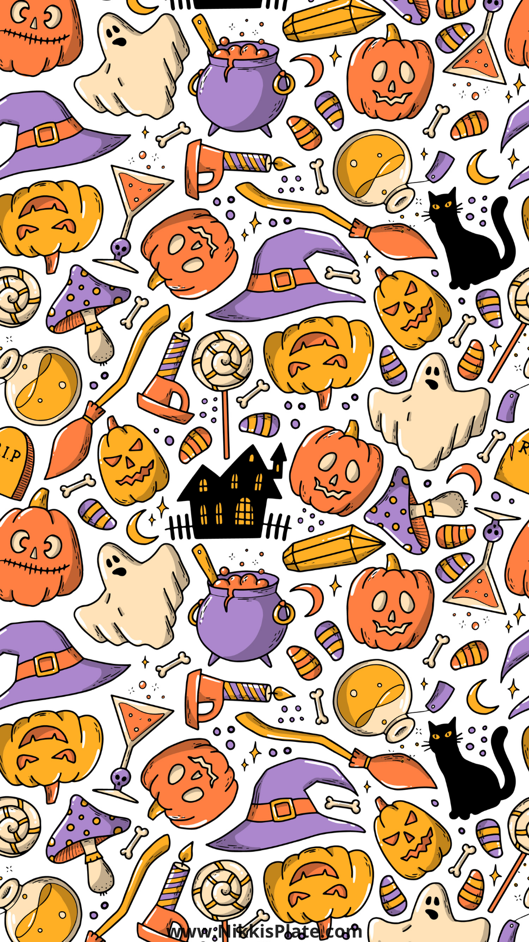 30 Cute Halloween iPhone Wallpaper Backgrounds (FREE DOWNLOAD)