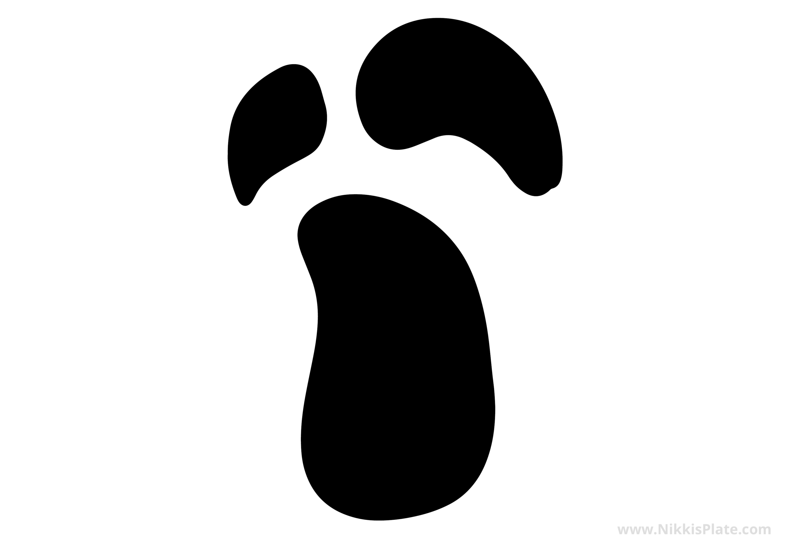 Scary ghost face pumpkin carving stencil with large eyes and an open mouth