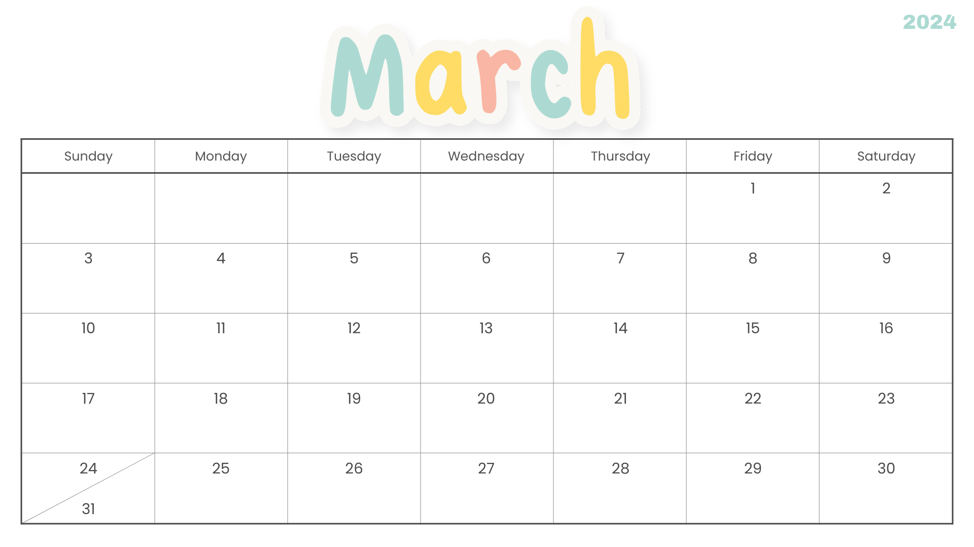 Looking for a free printable MARCH 2024 calendar? Stay organized and plan your month with ease using my downloadable month March cute calendars. Sunday start blank March calendars! Use as work or school calendars.
