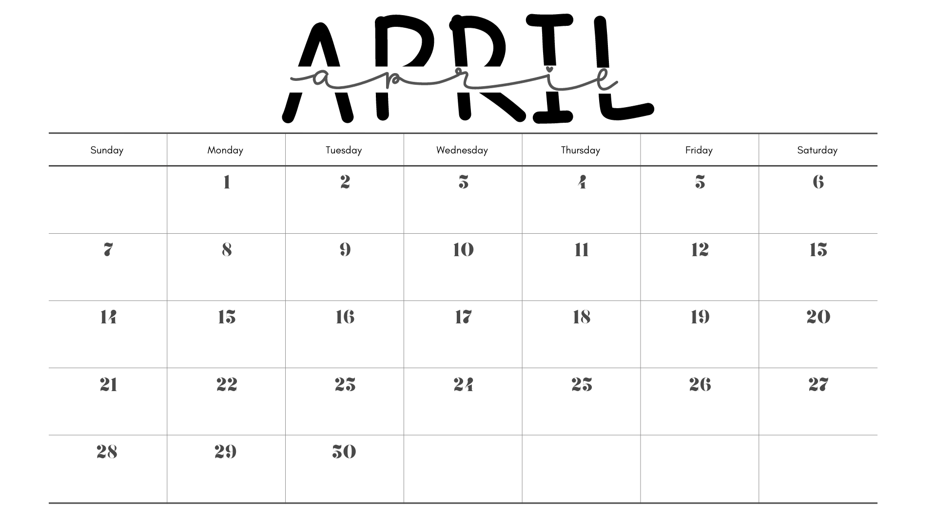 Looking for a free printable APRIL 2024 calendar? Stay organized and plan your month with ease using my downloadable month April cute calendars. Sunday start blank April calendars! Use as work or school calendars.