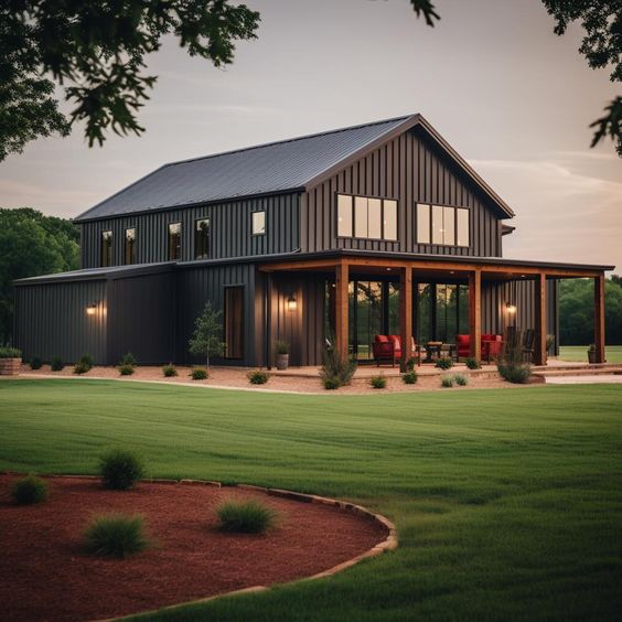 Explore 15 stunning black barndominium ideas that challenge traditional home design norms. These bold, innovative black homes combining barn charm with modern style might just inspire you to rethink your own living spaces.