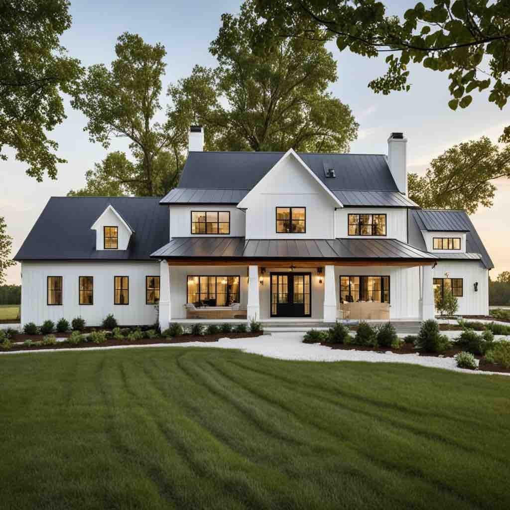 Here are 25 breathtaking white modern farmhouses that blend rustic charm with sleek contemporary design.