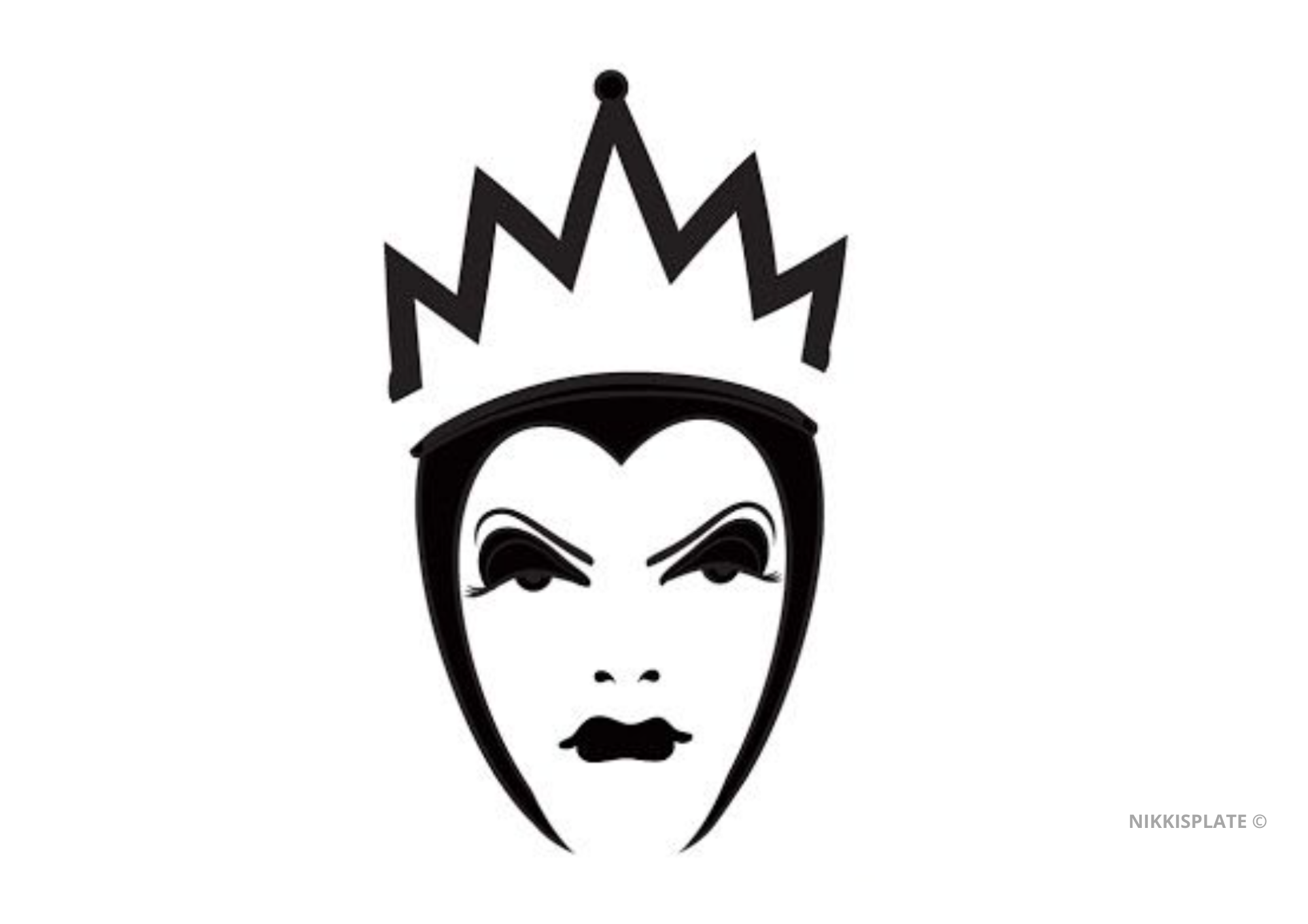 Maleficent pumpkin carving stencil