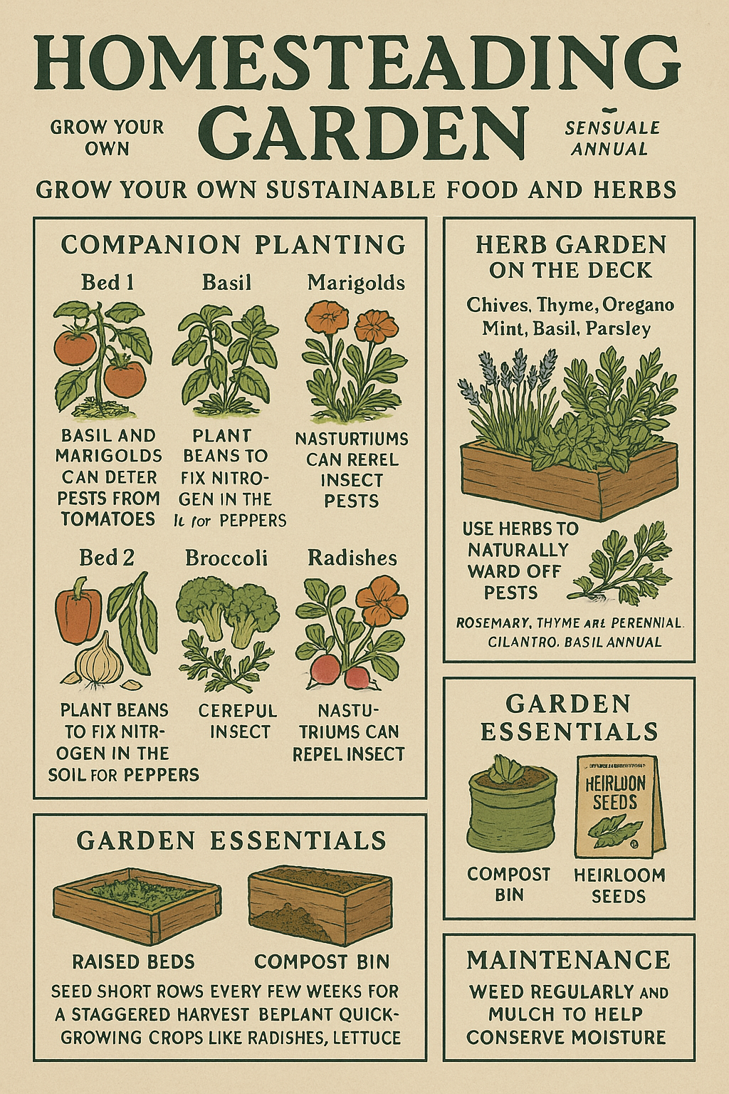 Discover transformative homestead garden ideas that optimize your space and enhance your outdoor oasis. Whether you're a beginner or a seasoned gardener, find inspiration and practical tips to create a sustainable, beautiful, and functional garden.
