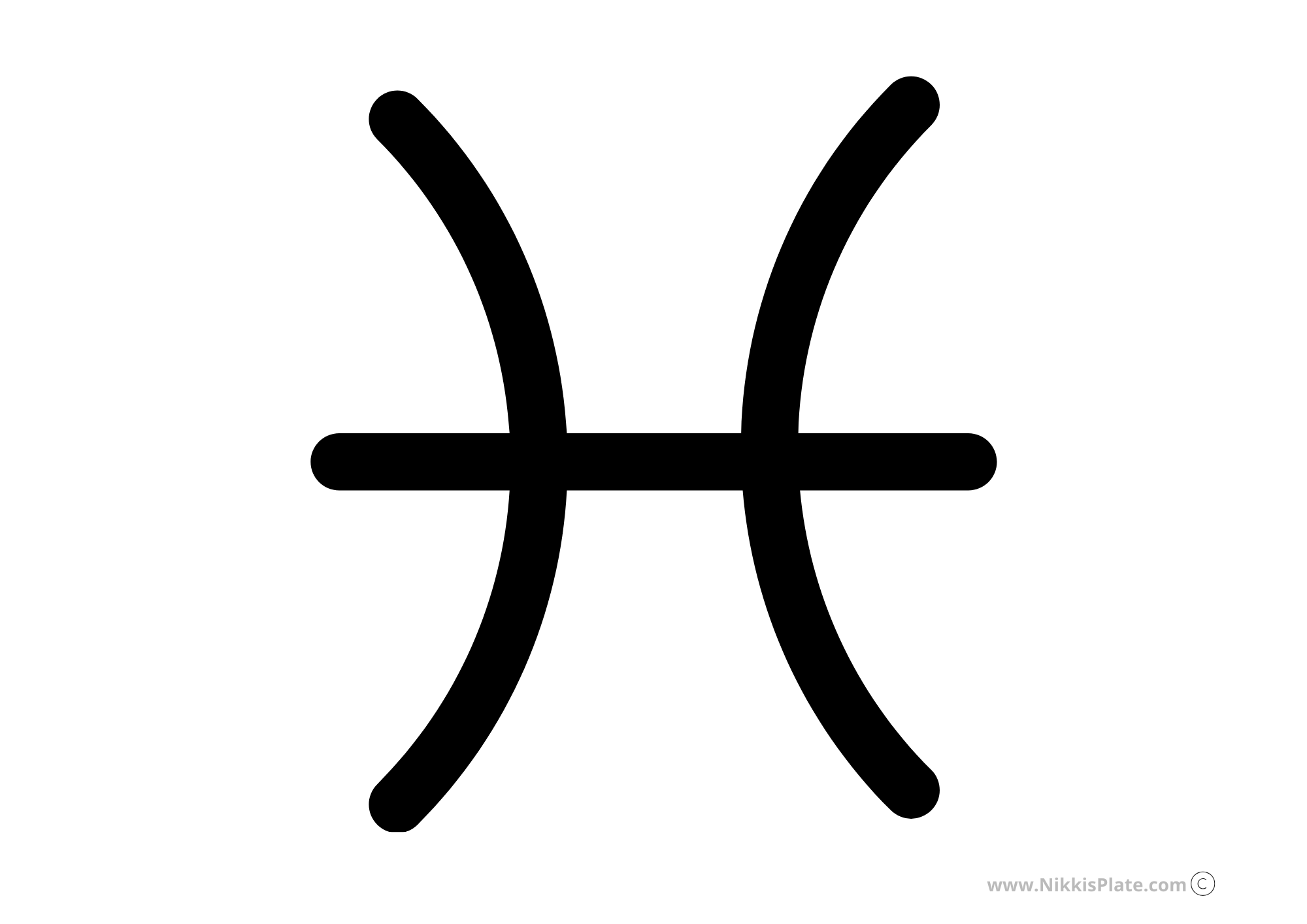 Pisces FREE Zodiac Pumpkin Carving Stencils (Printables)