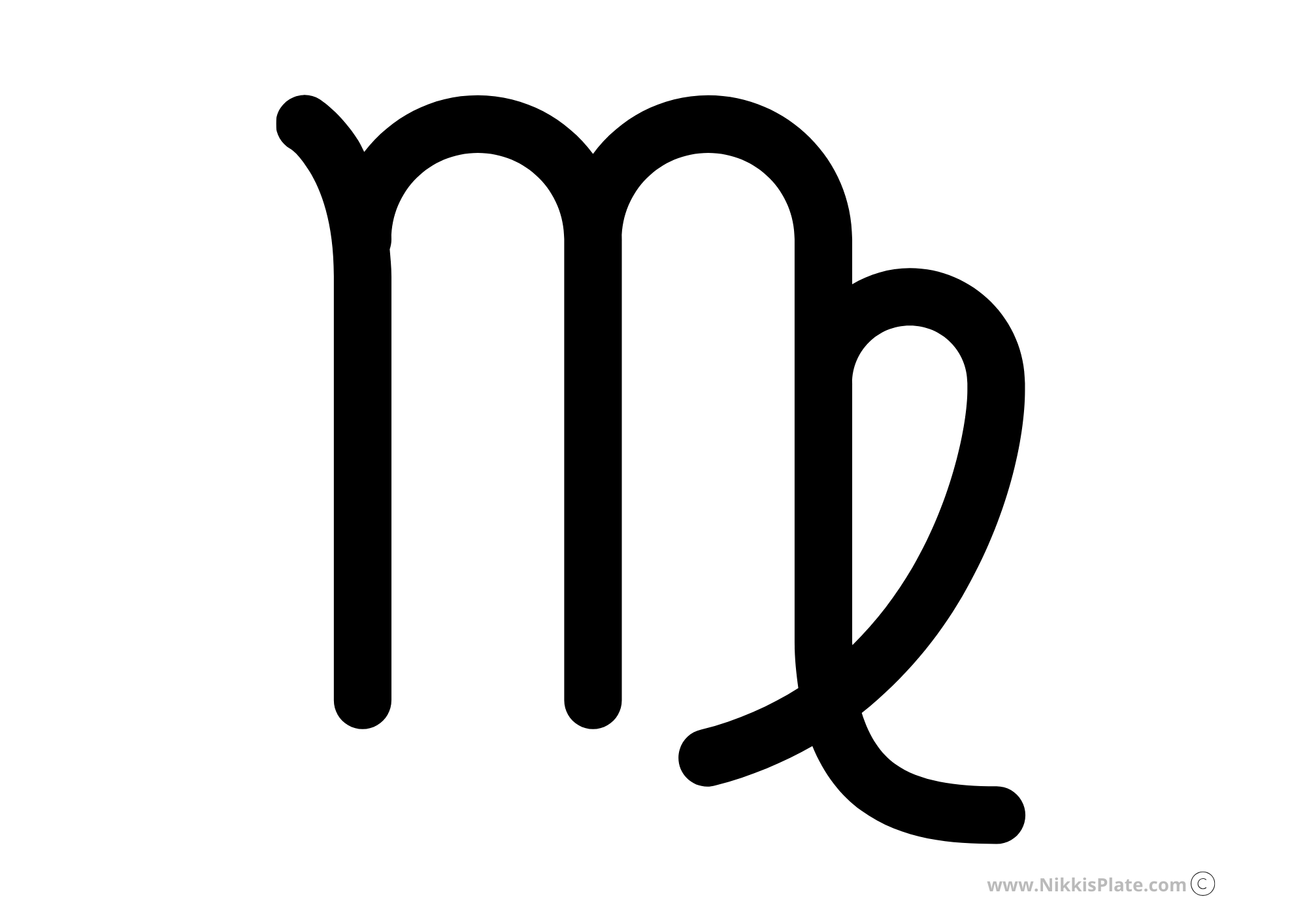 Virgo FREE Zodiac Pumpkin Carving Stencils (Printables)