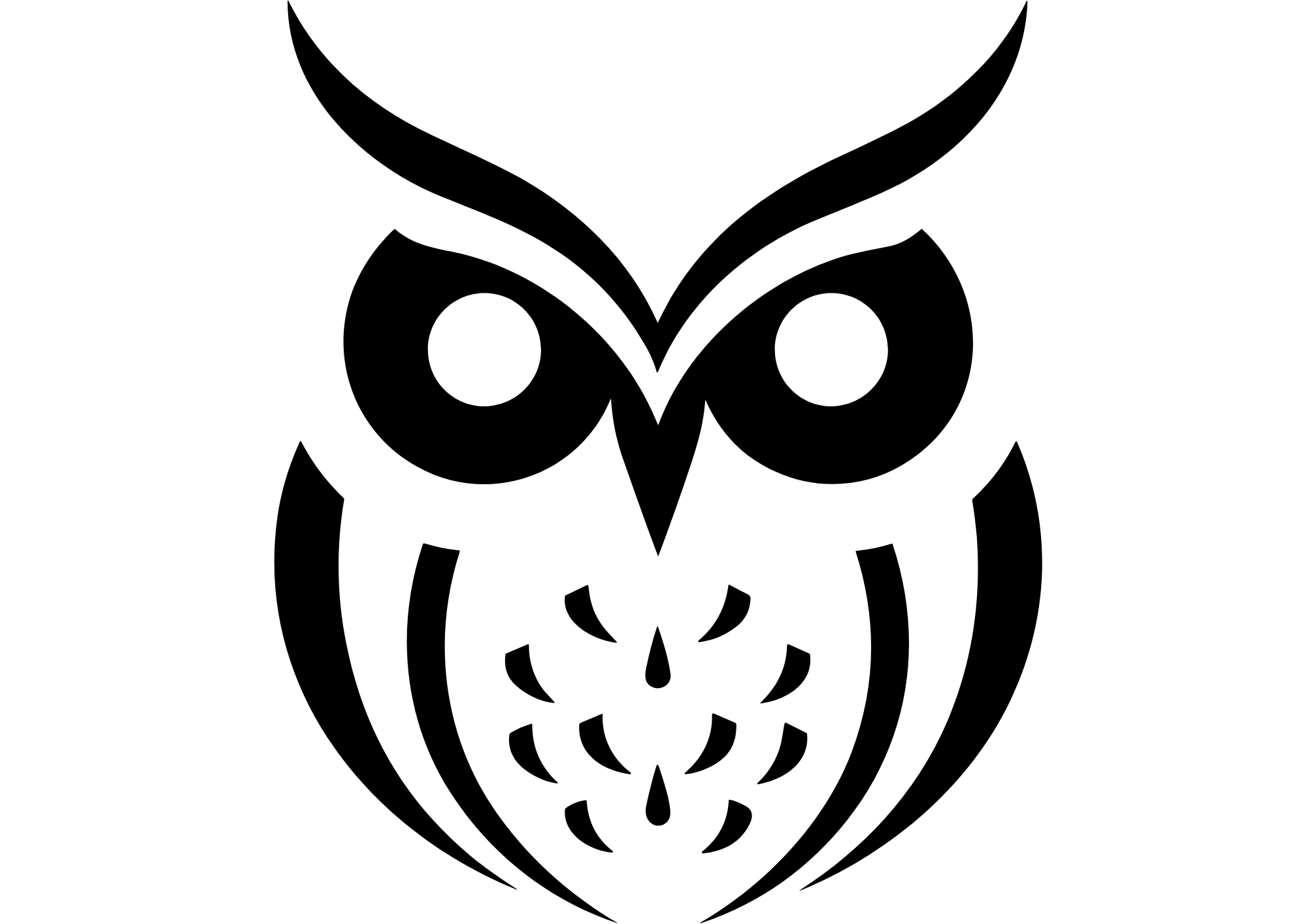 FREE Owl Pumpkin Carving Stencils (Printables) - Clean lines and modern shapes make this owl stencil perfect for those who want a contemporary twist on fall decor.