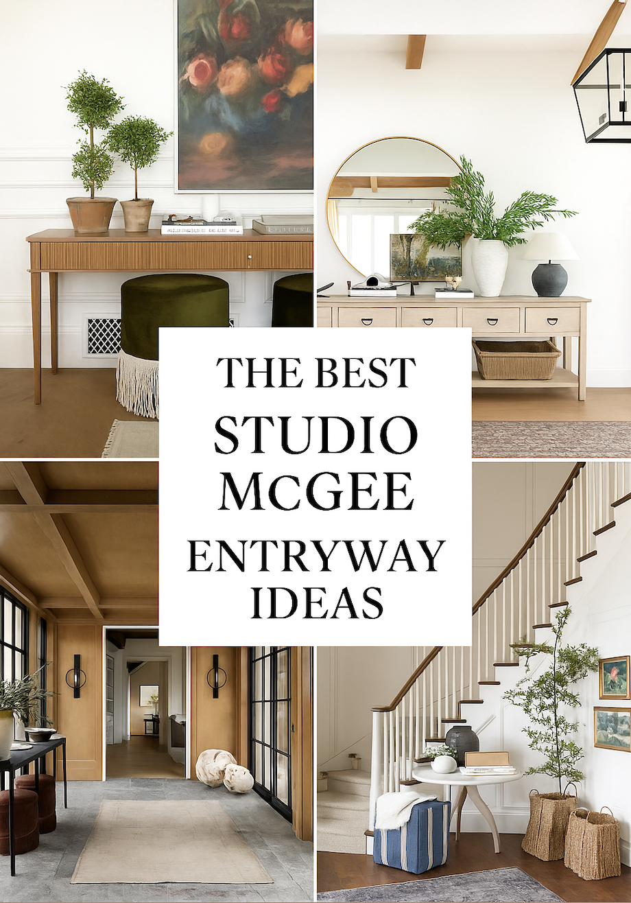 Discover the best Studio McGee entryway ideas to inspire your home. From modern farmhouse foyers to timeless decor touches, these spaces capture the signature Studio McGee style.