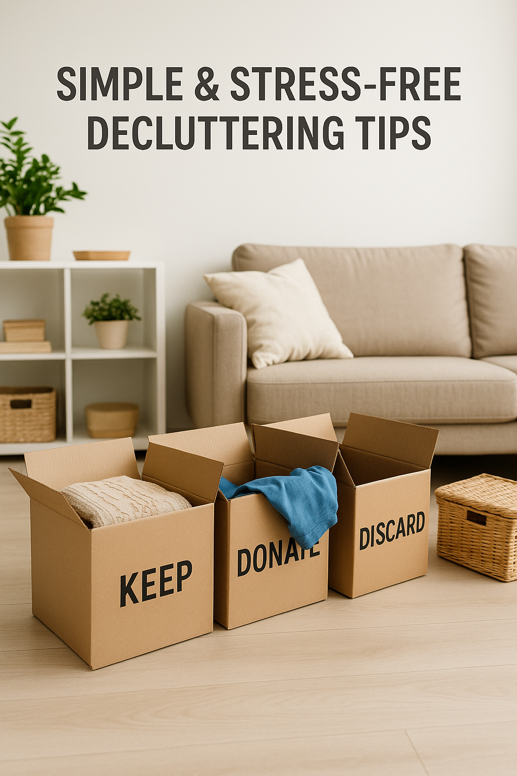 Discover six simple and stress-free decluttering tips to create a calm, organized home. From starting small to using smart storage and easy maintenance habits, these practical steps will help you banish clutter and enjoy a more peaceful space.