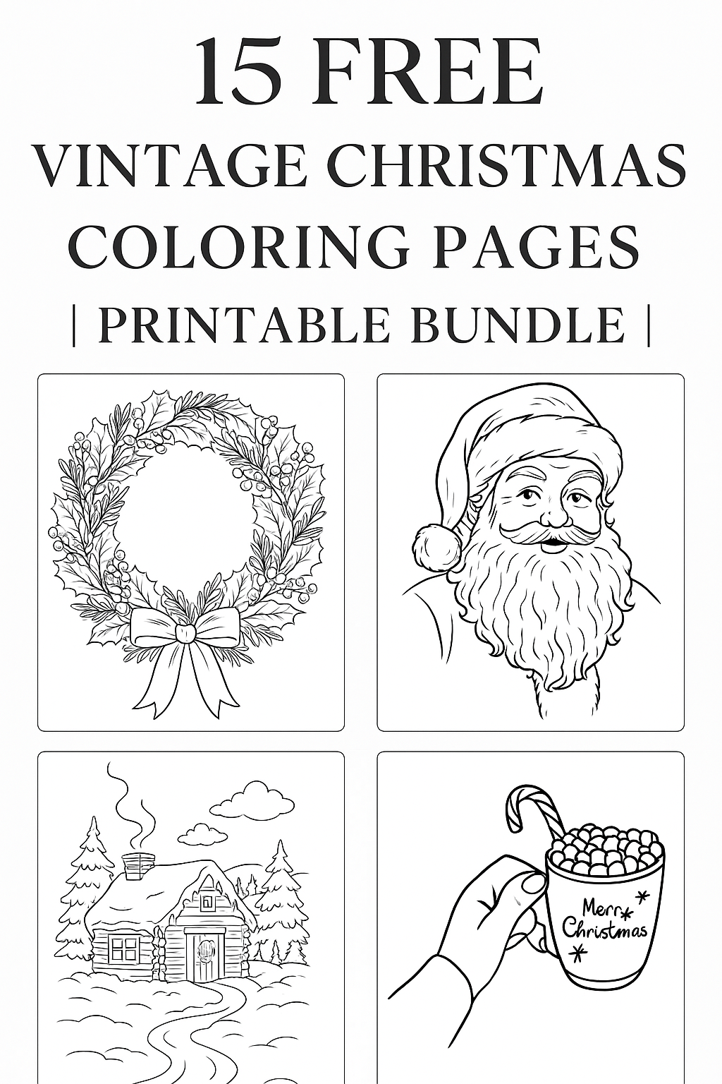 Get 15 FREE vintage Christmas coloring pages! 🎄✨ This printable bundle includes nostalgic Santa designs, North Pole scenes, a snowy village, classic presents, and more adorable holiday illustrations. Perfect for kids, adults, classrooms, and cozy Christmas craft nights. Print instantly and start coloring!
👉 Download the full bundle at NikkisPlate.com