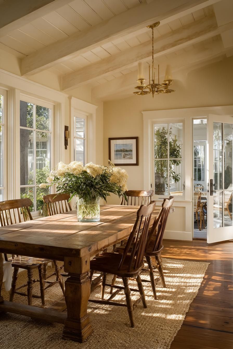 Create a farmhouse-inspired dining room that blends rustic charm with modern elegance. Discover how to use natural materials, neutral tones, and contemporary accents to design a warm, inviting space perfect for everyday meals or special gatherings.