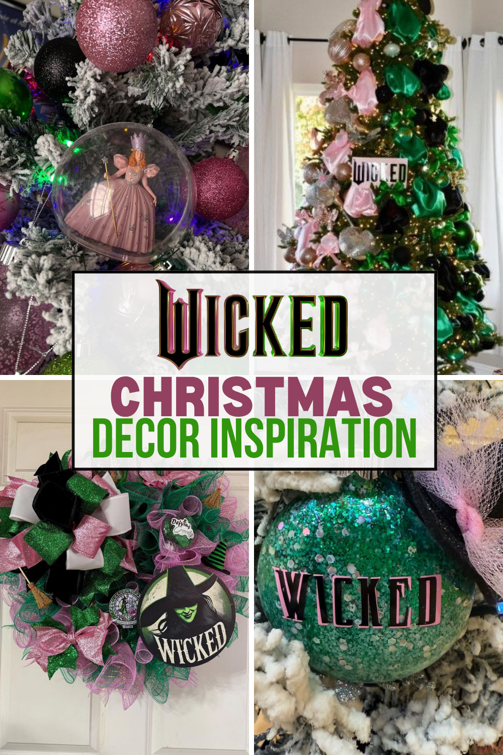 Bring a touch of Broadway magic to your home with these Wicked Christmas decor ideas! From emerald-green ornaments to pink glam accents, create a holiday look inspired by Glinda and Elphaba that's bold, whimsical, and totally unique.
