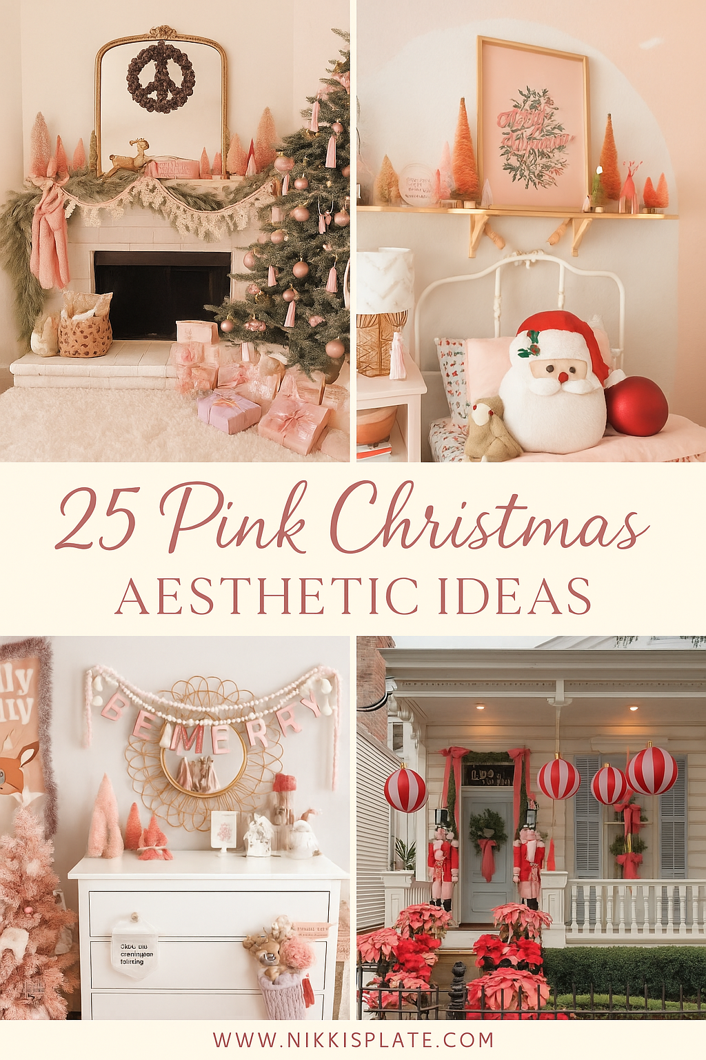 Discover 25 stunning pink Christmas aesthetic ideas for a dreamy, feminine holiday home. From pink trees to blush ornaments, ribbons, stockings, and cozy decor, get inspired to create your prettiest Christmas ever.