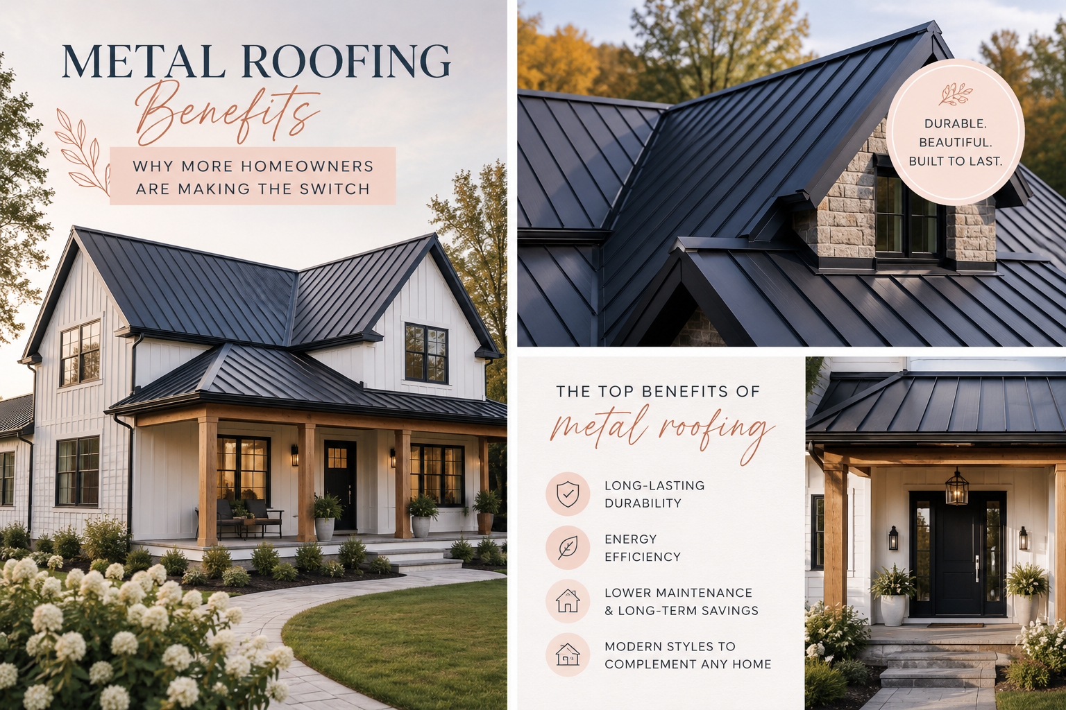 Discover the top metal roofing benefits for homeowners, from long-term durability and energy efficiency to stylish design options and lower maintenance.