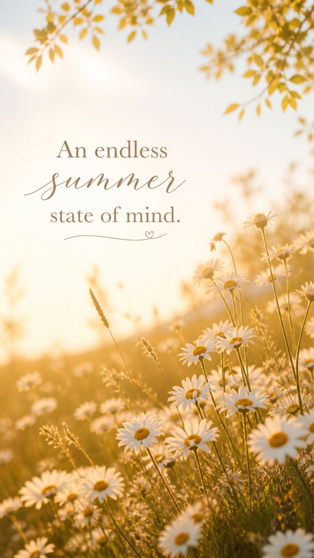 Pretty summer quote iPhone wallpaper with