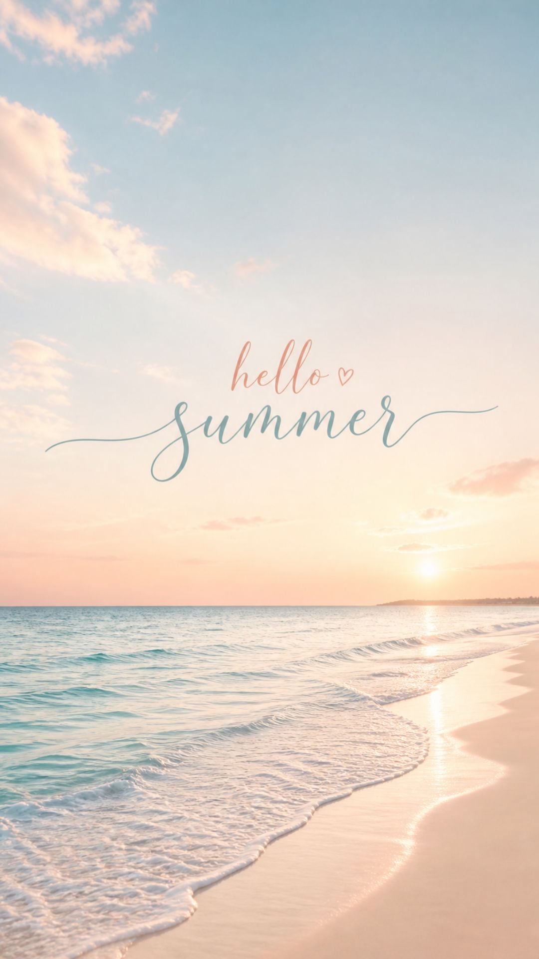 Aesthetic summer iPhone wallpaper with