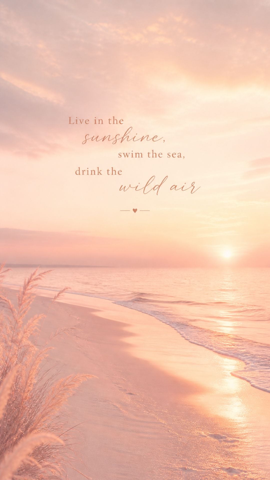 Aesthetic summer quote wallpaper with