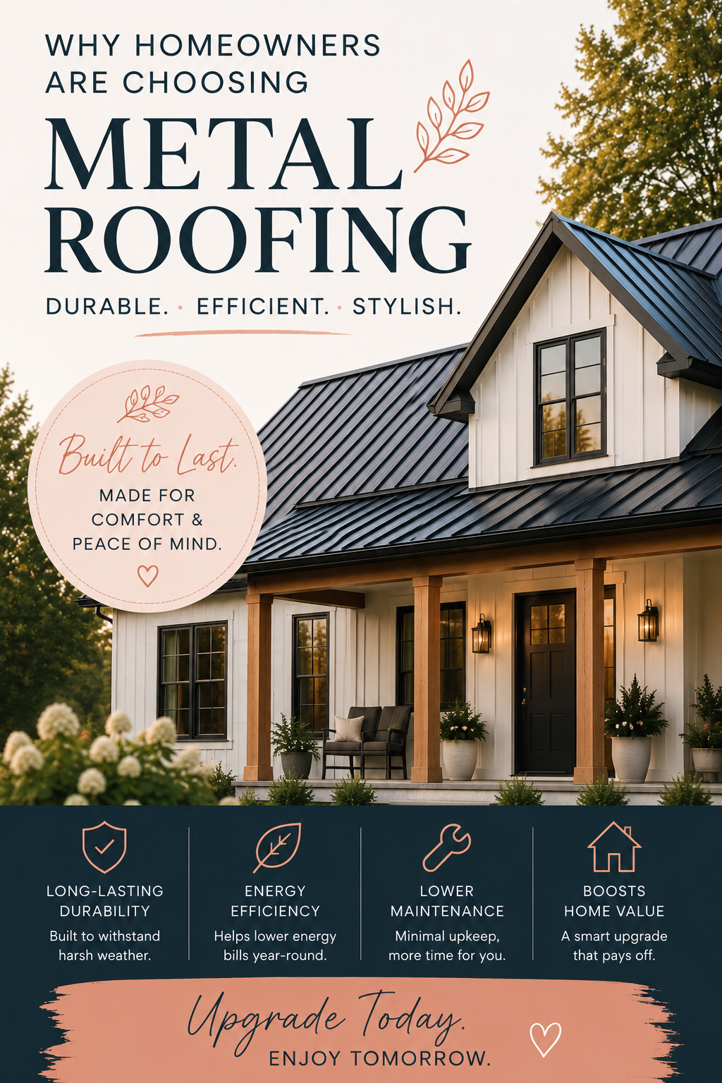 Metal roofing is becoming a smart home improvement choice for homeowners who want lasting protection, better energy efficiency, less maintenance, and a stylish upgrade that adds long-term home value.