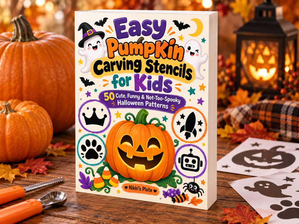 Pumpkin carving for kids book by Nikki's Plate - Nikki Bahan