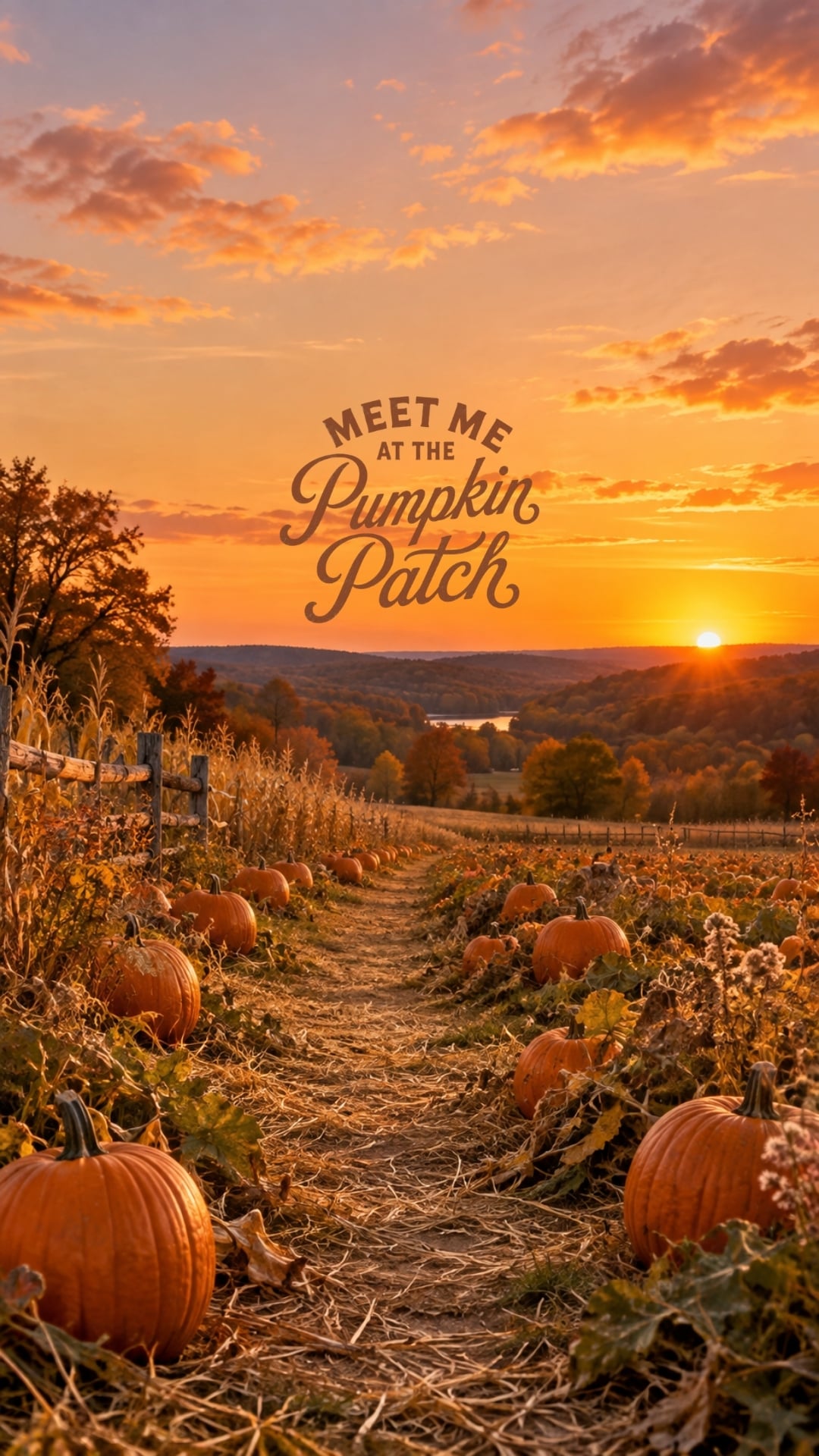 iphone wallpaper with quote Meet Me at the Pumpkin Patch