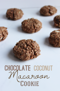 Chocolate Coconut Macaroon Cookie - Vegan and gluten free. These cookies make a delicious nut free snack - www.nikkisplate.com