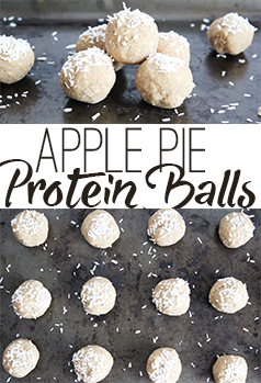 Apple Pie Protein Balls; a no bake healthy snack that tastes like thanksgiving dinner! Vegan and gluten free!