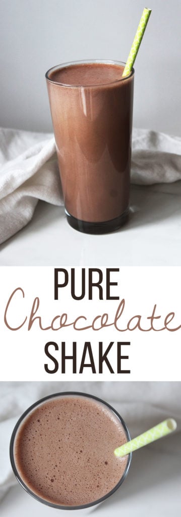 This pure chocolate shake is packed with protein with hemp powder and naturally sweetened with medjool dates. Dairy Free and Gluten Free