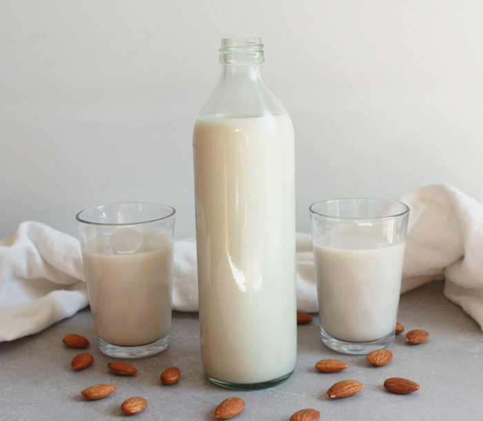 This pumpkin spice almond milk is vegan, gluten free and completely homemade! Makes a perfect fall dairy free beverage to add to your fridge!