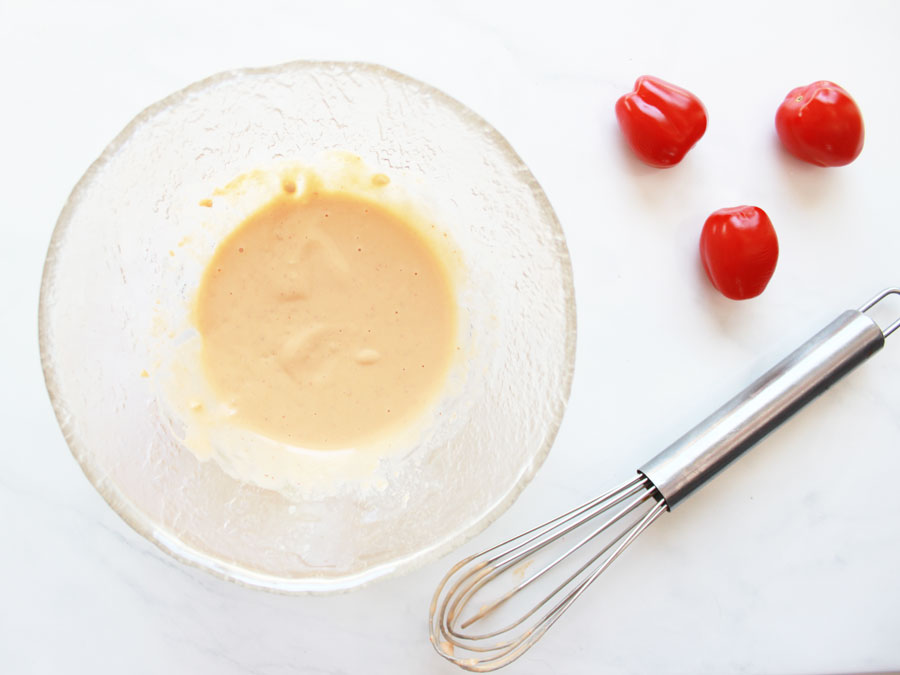 Sriracha Tahini Dressing is the perfect topping for this vegan buddha bowl