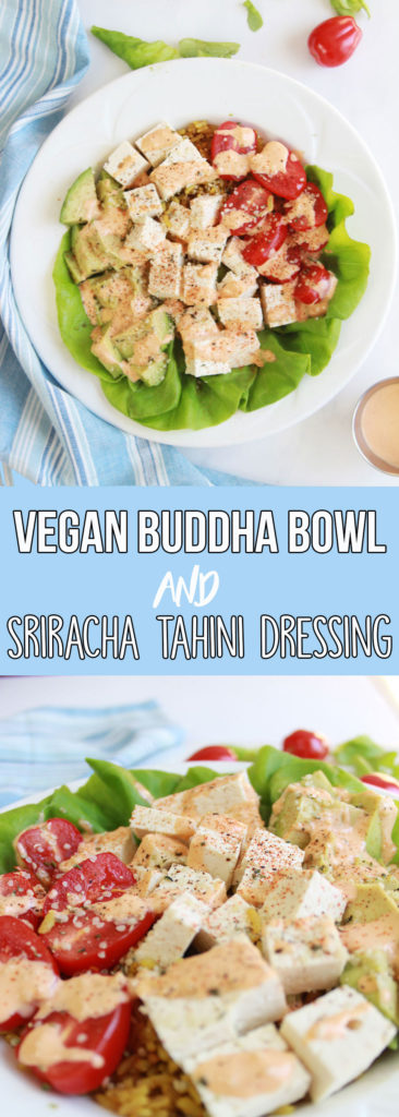 Vegan Buddha Bowl with Sriracha Tahini Dressing - www.nikkisplate.com