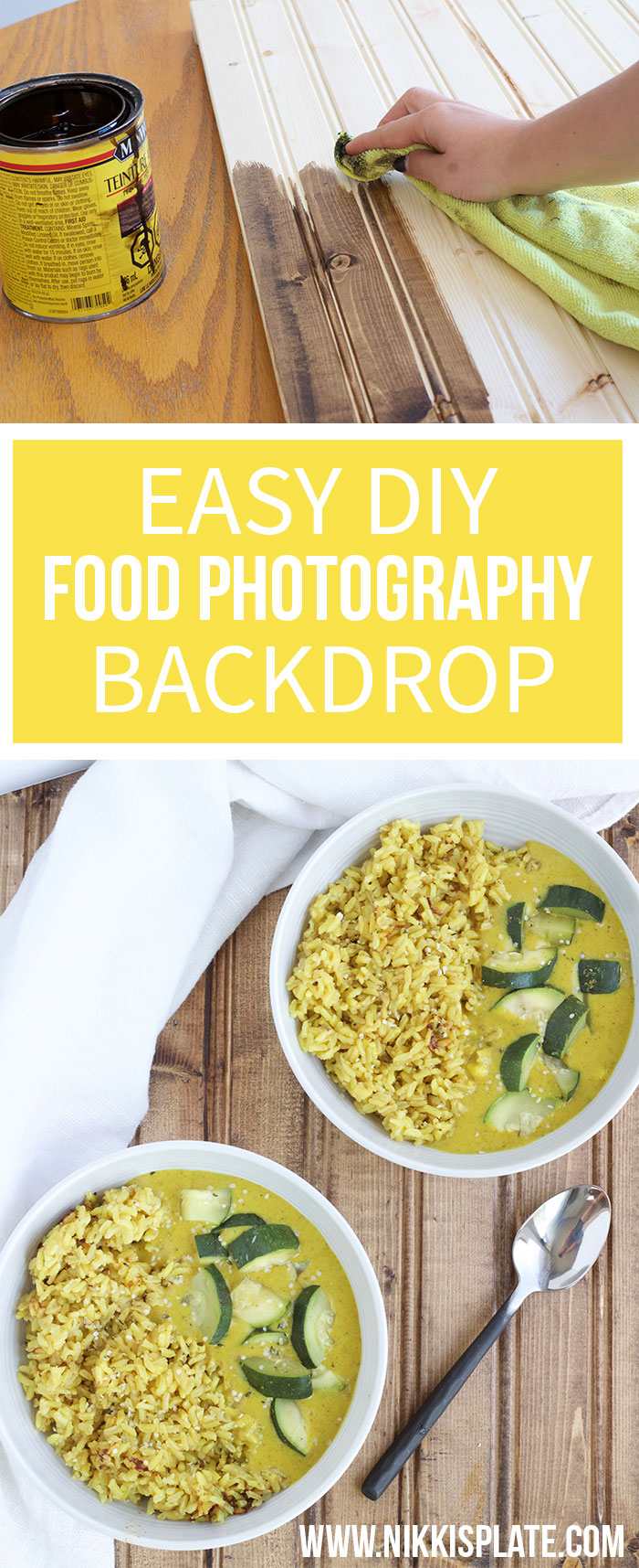 Easy DIY Food Photography Backdrop - step by step guide! - www.nikkisplate.com