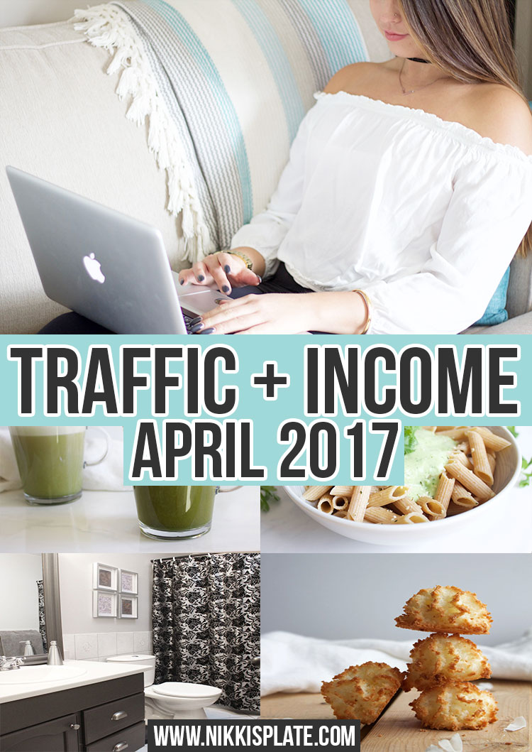 April 2017's Blogging Traffic Income Reports Nikki's Plate