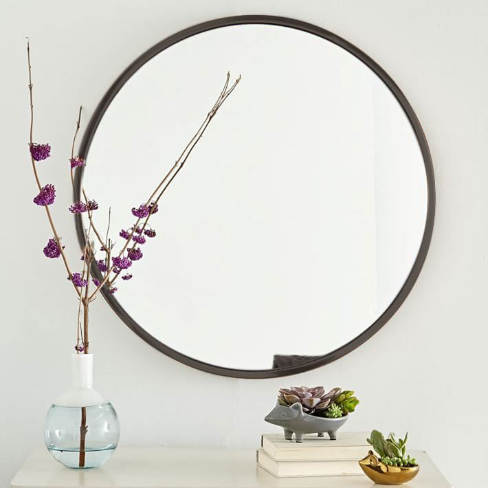 West Elm Metal Round Mirror