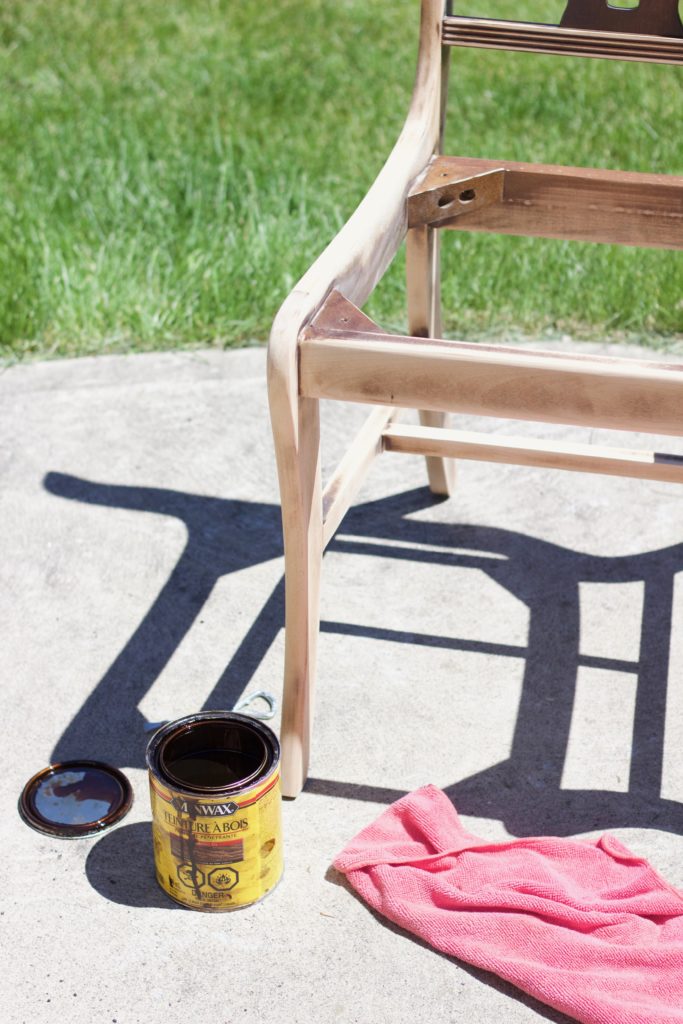 Vintage Chair Makeover! Before and After Pictures. Step by Step Instructions - www.nikkisplate.com