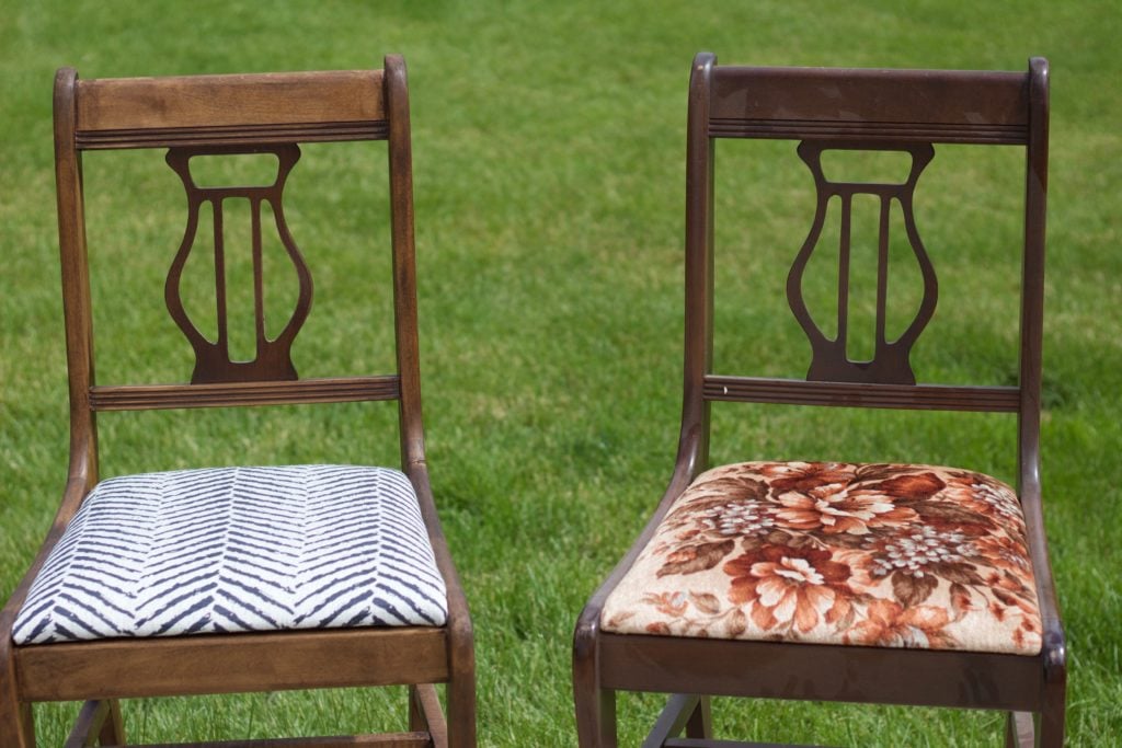 Vintage Chair Makeover! Before and After Pictures. Step by Step Instructions - www.nikkisplate.com