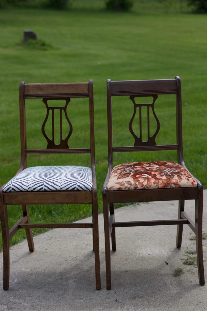 Vintage Chair Makeover! Before and After Pictures. Step by Step Instructions - www.nikkisplate.com