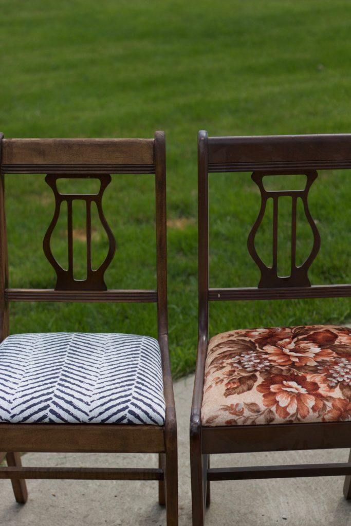 Vintage Chair Makeover! Before and After Pictures. Step by Step Instructions - www.nikkisplate.com