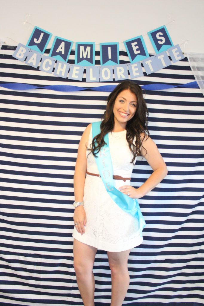 Blue Bachelorette Party Decorations for the Bride to Be! - PHOTO BACKDROP -www.nikkisplate.com