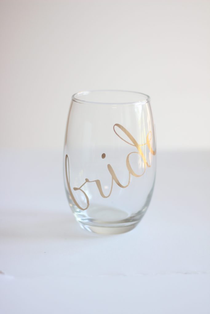 DIY Bride Decal Glass