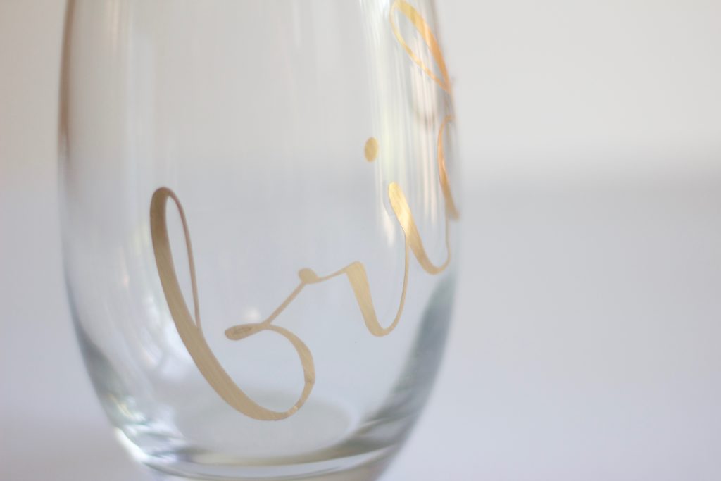 DIY Bride Decal Glass