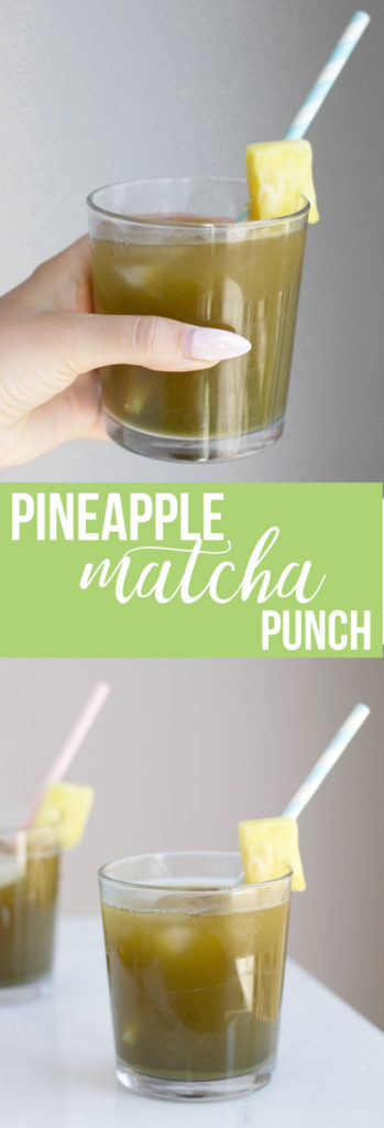 Make this healthy and refreshing pineapple matcha punch for a delicious summer drink!