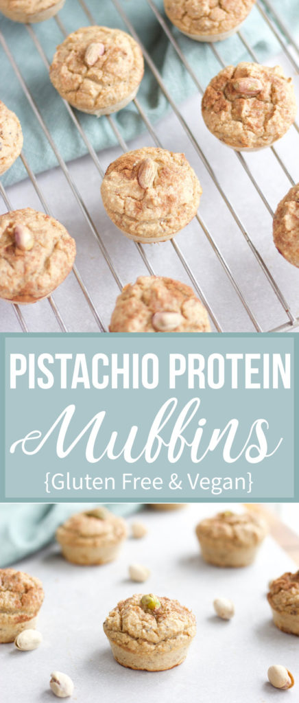 Pistachio Protein Muffins {Gluten Free + Vegan} - www.nikkisplate.com