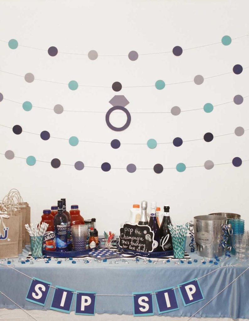 Blue Bachelorette Party Decorations for the Bride to Be! - www.nikkisplate.com