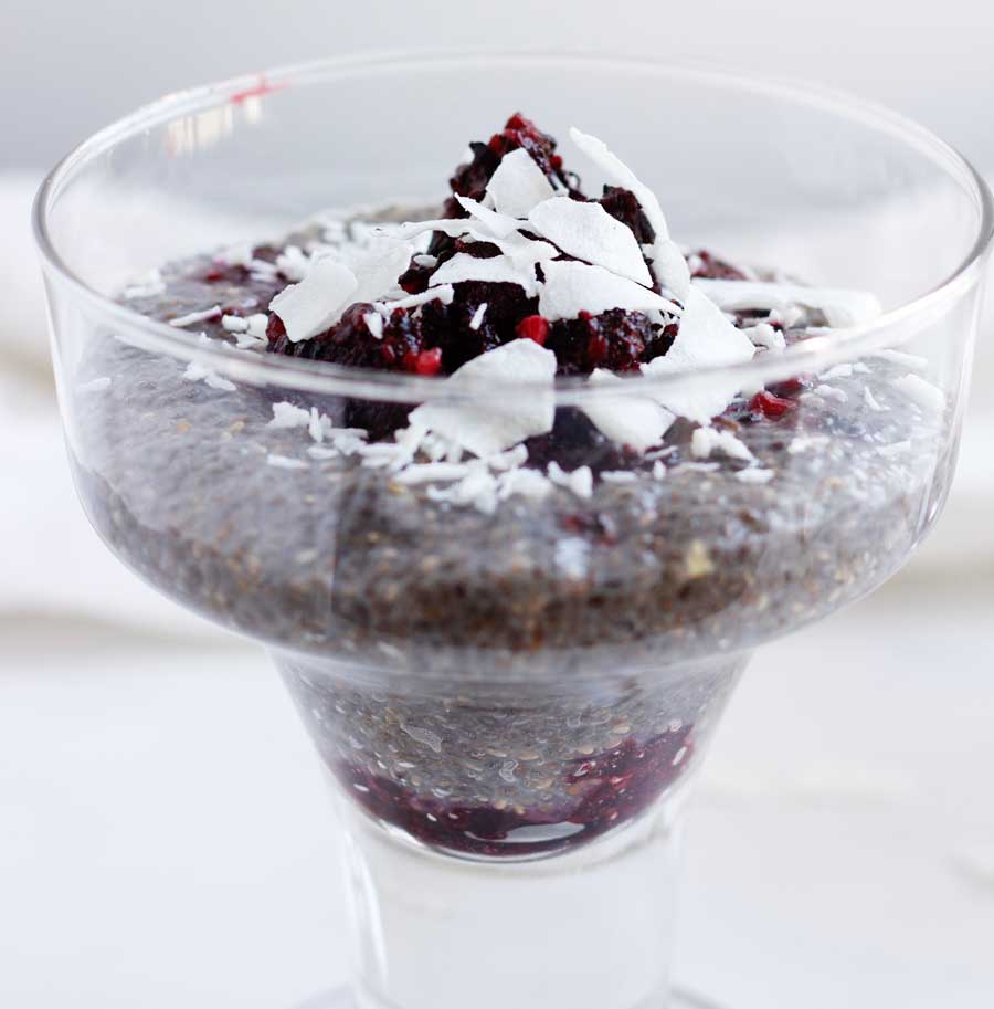 Berry and Coconut Chia Pudding - Nikki's Plate