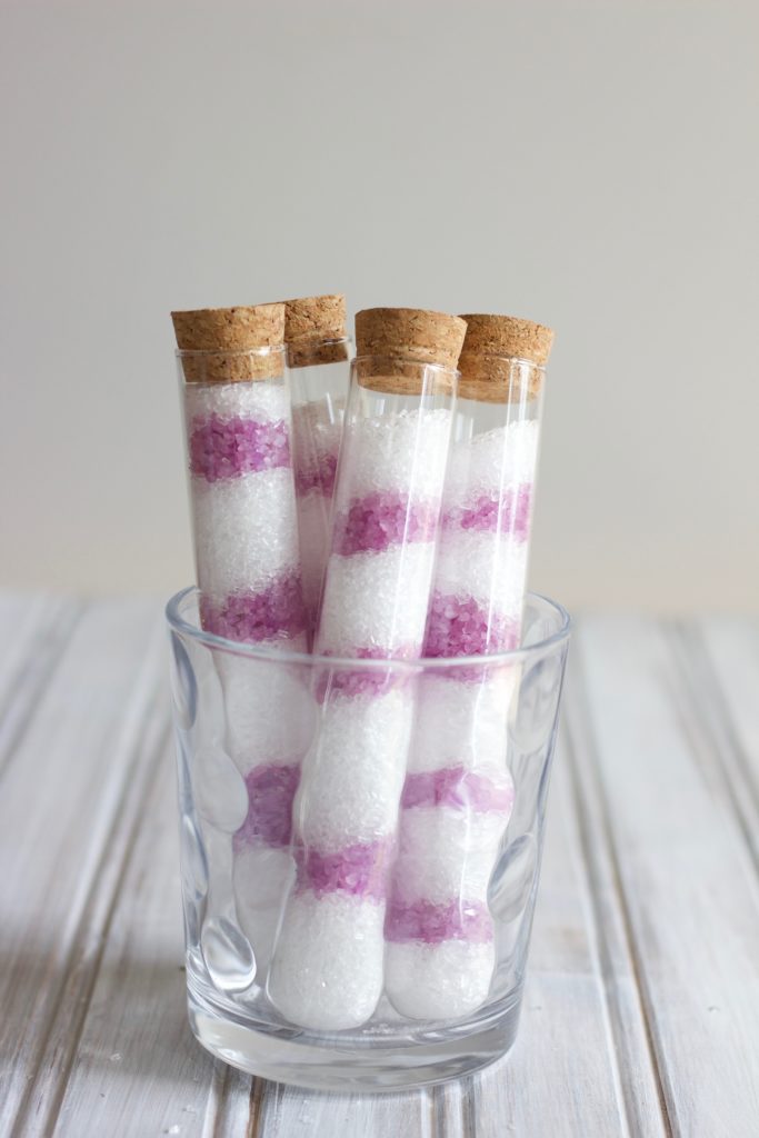 These homemade lavender epsom salts are infused with lavender essential oils